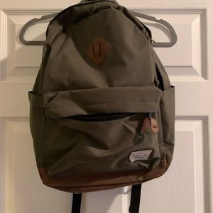Army green backpack